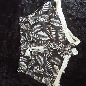 NOBO Black and White Tropical Shorts